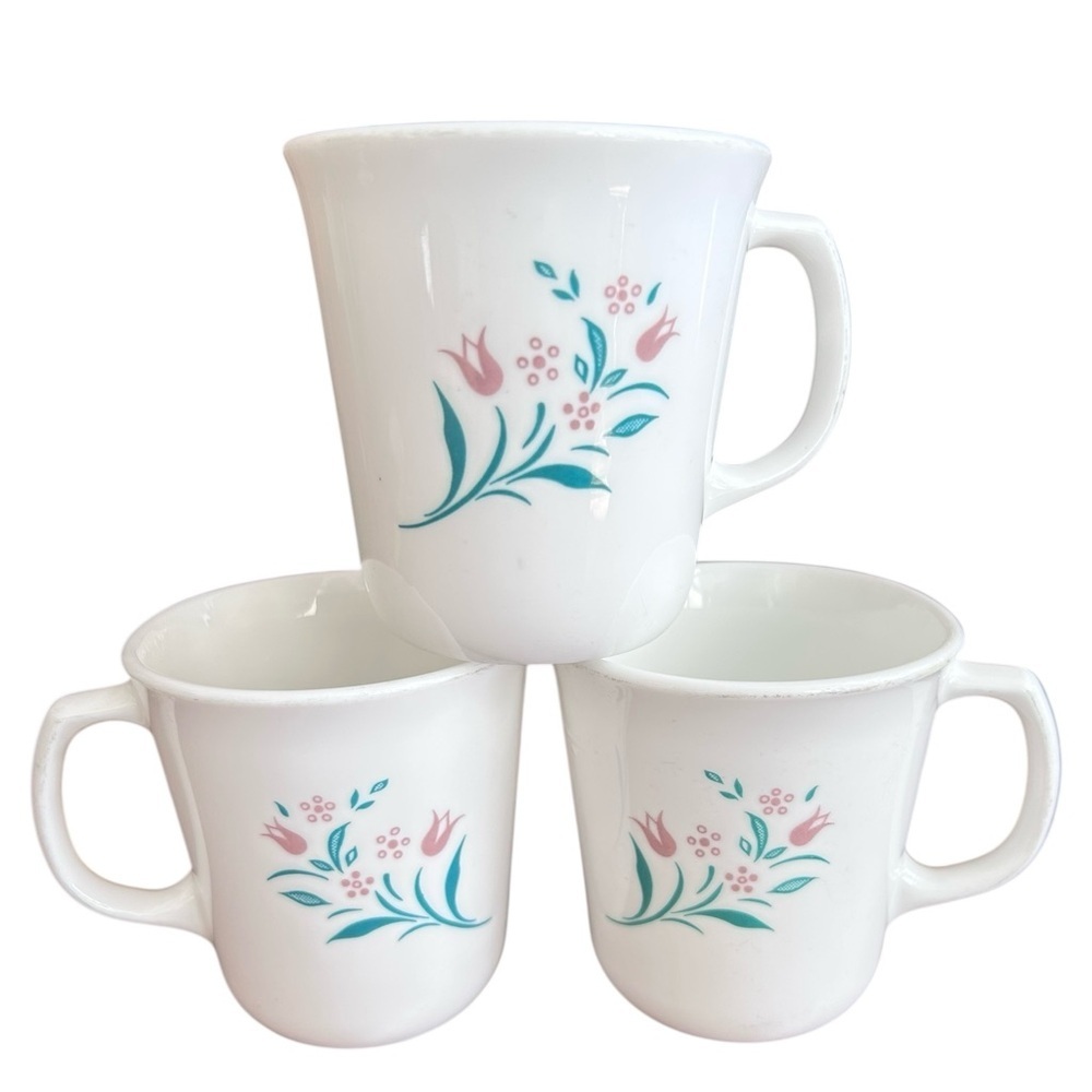 Vintage Corelle “Rosemarie” 3 mugs, floral Corning Grandma Chic Cottagecore - Picture 4 of 6